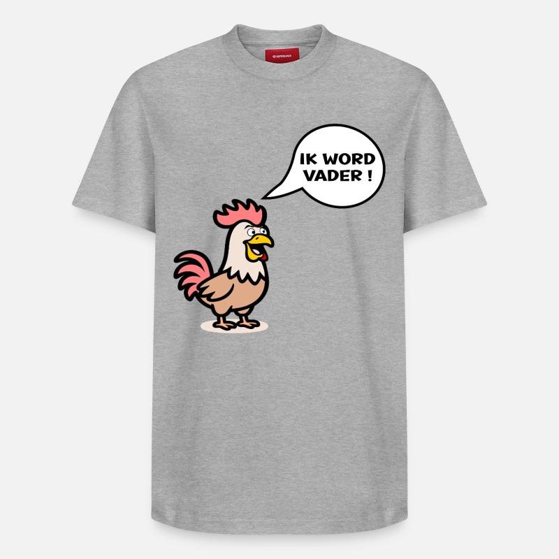 Ich werde Vater - Relaxed Unisex Supima Cotton T-Shirt – von SPREAD - Grau meliert
