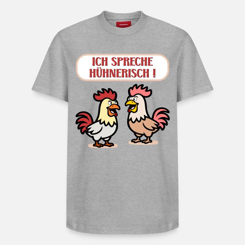 Chickens Language Poultry - Relaxed Unisex Supima Cotton T-Shirt – by SPREAD - heather grey