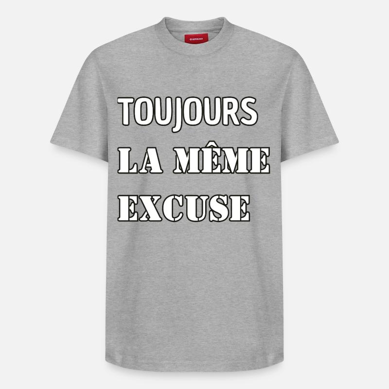 Always the same excuse. - Relaxed Unisex Supima Cotton T-Shirt – by SPREAD - heather grey