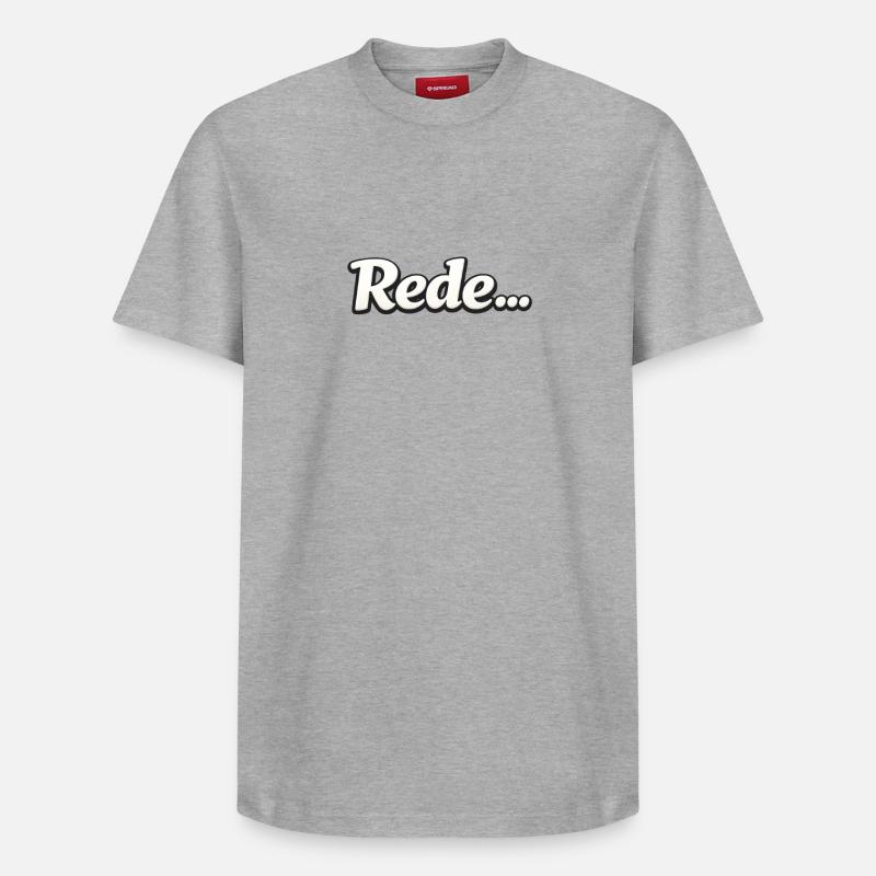 Discours... Word - T-shirt unisexe décontracté en coton Supima – de SPREAD - gris chiné