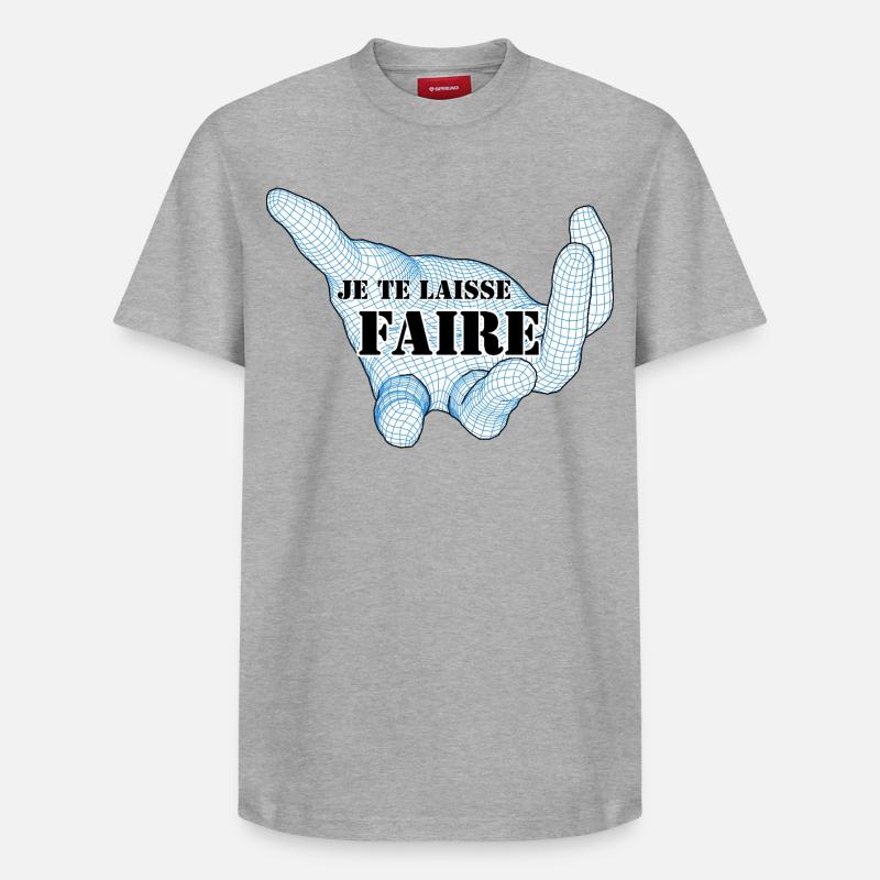 ICH LASSE DICH DAS MACHEN. - Relaxed Unisex Supima Cotton T-Shirt – von SPREAD - Grau meliert