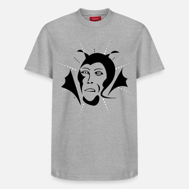 Devil / Teufel - Relaxed Unisex Supima Cotton T-Shirt – von SPREAD - Grau meliert