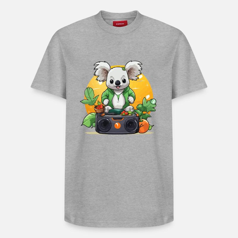 Koala DJ chez Gartenbeats - T-shirt unisexe décontracté en coton Supima – de SPREAD - gris chiné