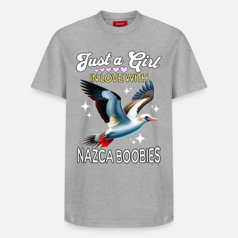Fille Nazca Booby Nazca Booby - T-shirt unisexe décontracté en coton Supima – de SPREAD - gris chiné