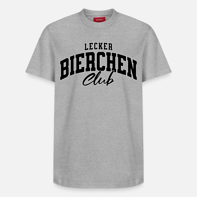 Lecker Bierchen Club - Relaxed Unisex Supima Cotton T-Shirt – von SPREAD - Grau meliert