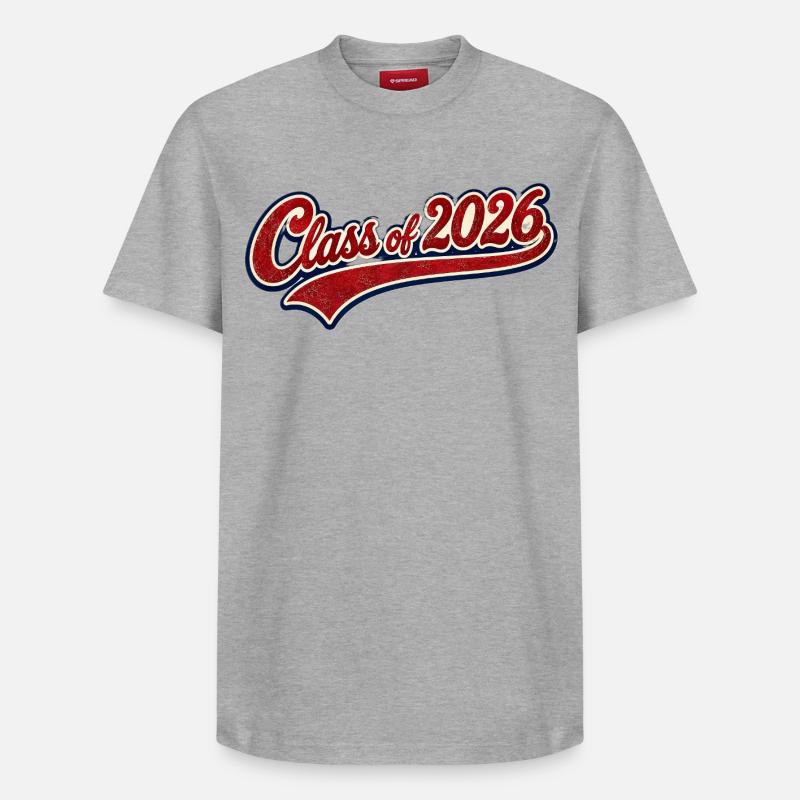 Class 2026 Retro Script - Relaxed Unisex Supima Cotton T-Shirt – by SPREAD - heather grey