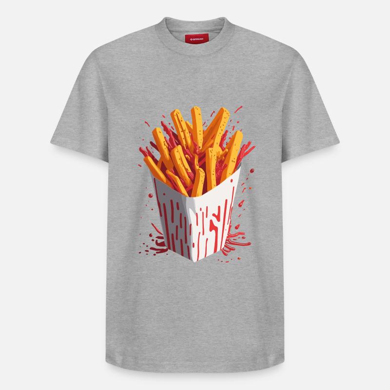 Explosive Chips - Relaxed Unisex Supima Cotton T-Shirt – von SPREAD - Grau meliert