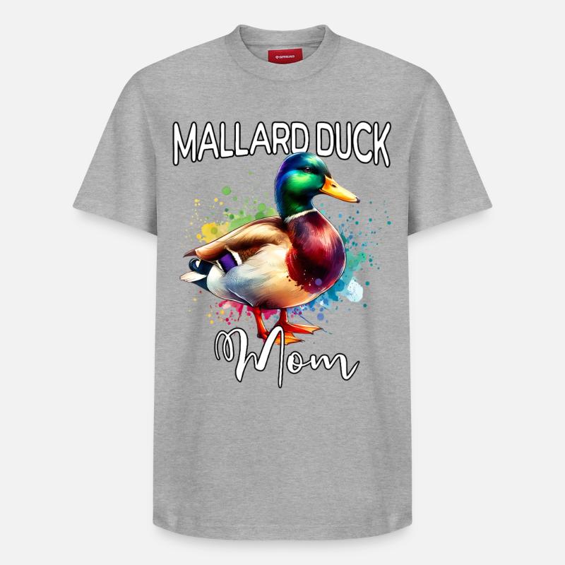 Maman du canard colvert - T-shirt unisexe décontracté en coton Supima – de SPREAD - gris chiné