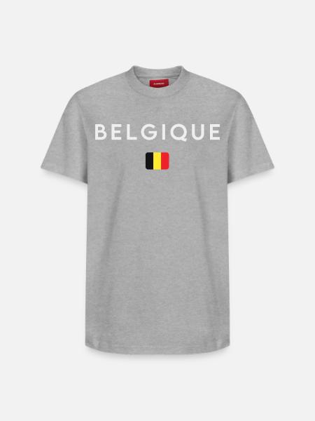 Flag of Belgium, Belgian pride - Relaxed Unisex Supima Cotton T-Shirt – by SPREAD - heather grey