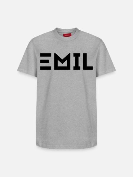 Prénom Emil - T-shirt unisexe décontracté en coton Supima – de SPREAD - gris chiné
