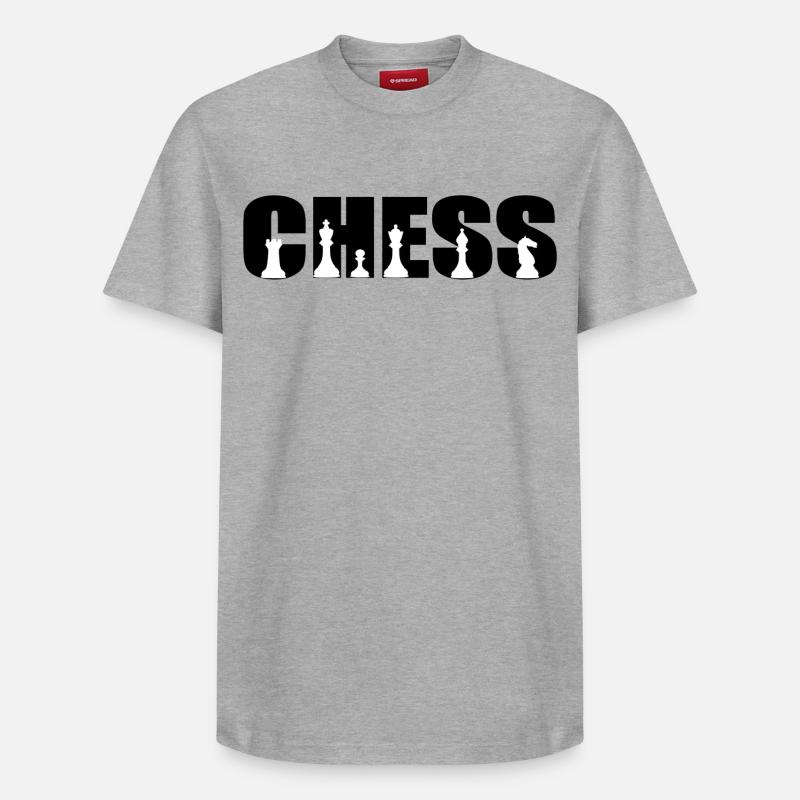 Chess - Relaxed Unisex Supima Cotton T-Shirt – von SPREAD - Grau meliert