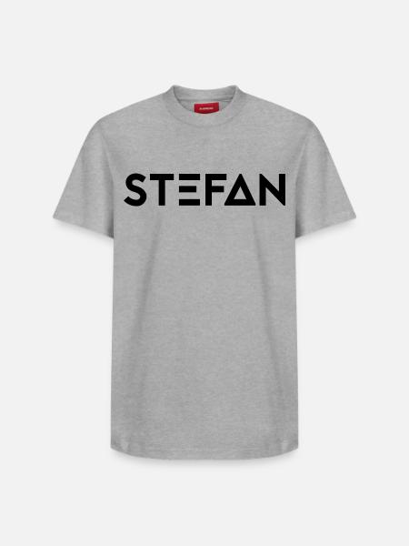 First name Stefan - Relaxed Unisex Supima Cotton T-Shirt – by SPREAD - heather grey