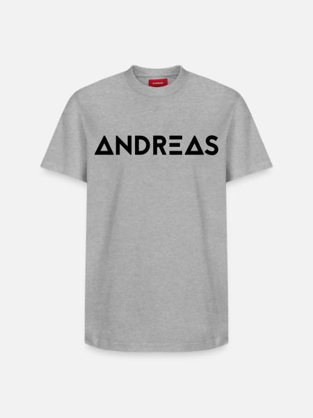 Prénom Andreas - T-shirt unisexe décontracté en coton Supima – de SPREAD - gris chiné