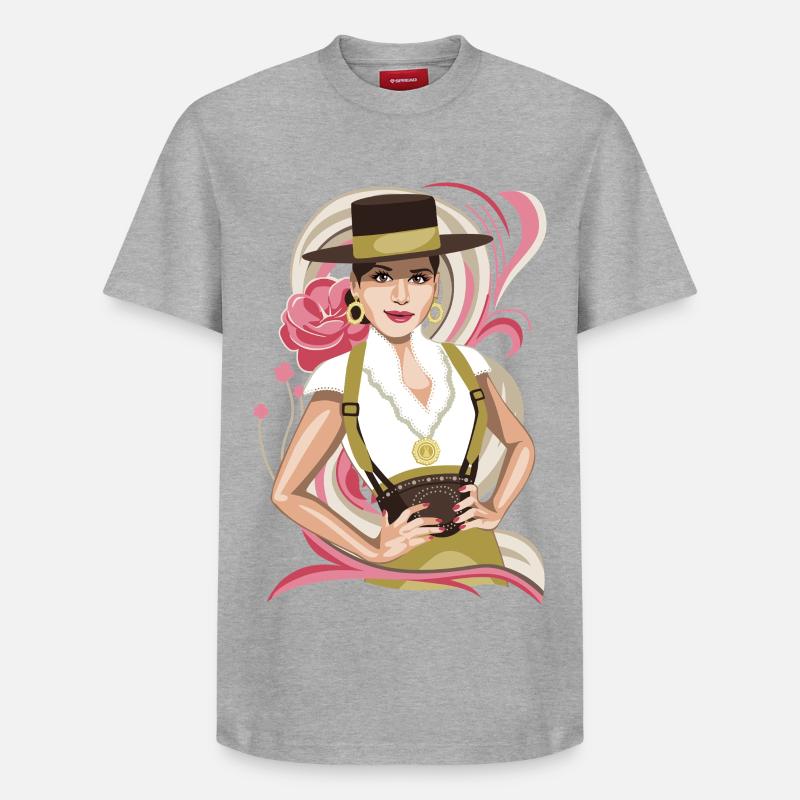 Racines du Sud - T-shirt unisexe décontracté en coton Supima – de SPREAD - gris chiné
