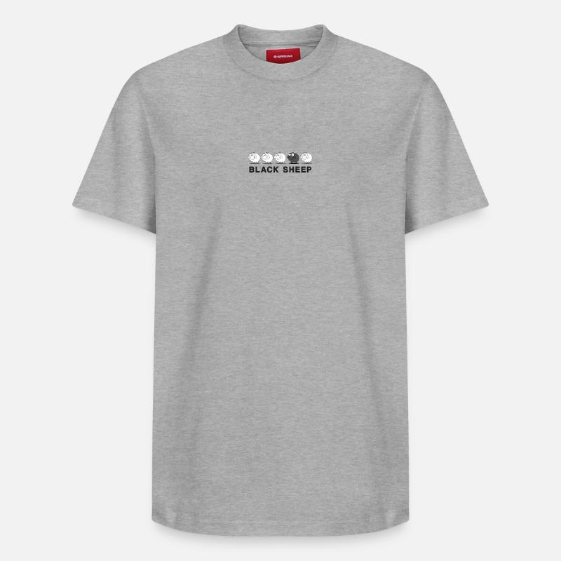 Sheep - T-shirt unisexe décontracté en coton Supima – de SPREAD - gris chiné