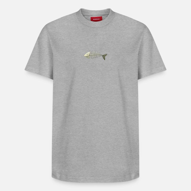 fischgräte - Relaxed Unisex Supima Cotton T-Shirt – von SPREAD - Grau meliert