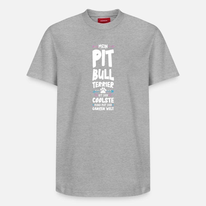 dicton de pit-dog - T-shirt unisexe décontracté en coton Supima – de SPREAD - gris chiné