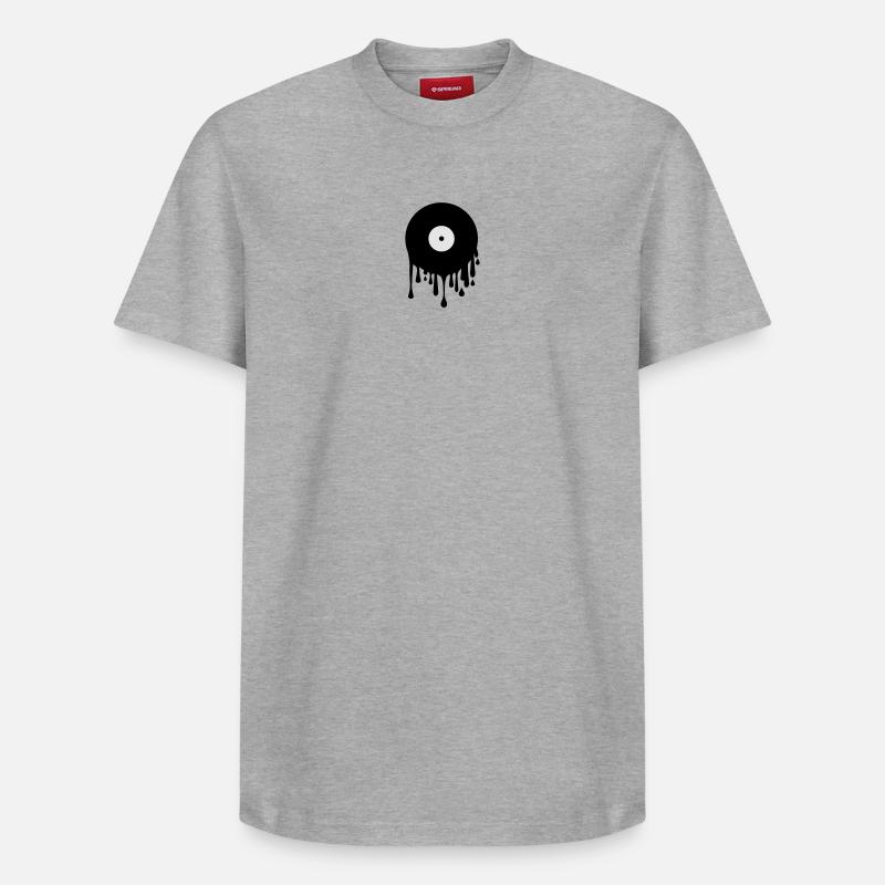 dj logo - T-shirt unisexe décontracté en coton Supima – de SPREAD - gris chiné