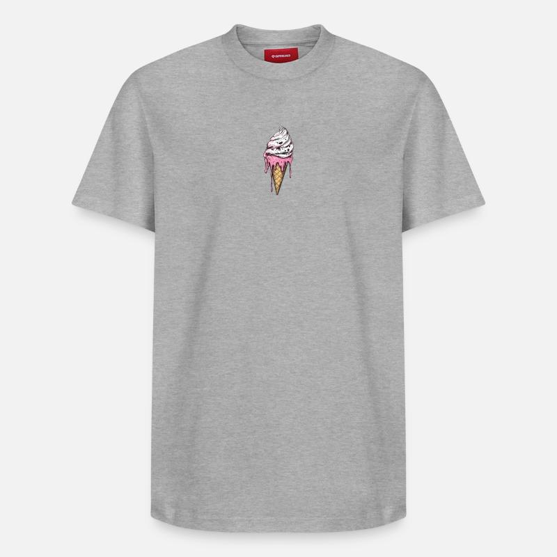 Eiscreme Eis - Relaxed Unisex Supima Cotton T-Shirt – von SPREAD - Grau meliert