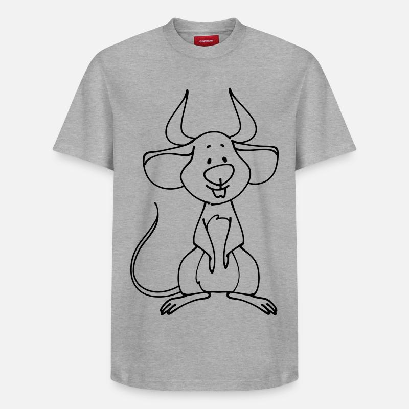Devil's Mouse - Relaxed Unisex Supima Cotton T-Shirt – by SPREAD - heather grey