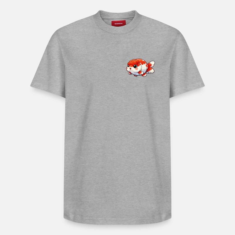 Rnachu Goldfisch Design - Relaxed Unisex Supima Cotton T-Shirt – von SPREAD - Grau meliert