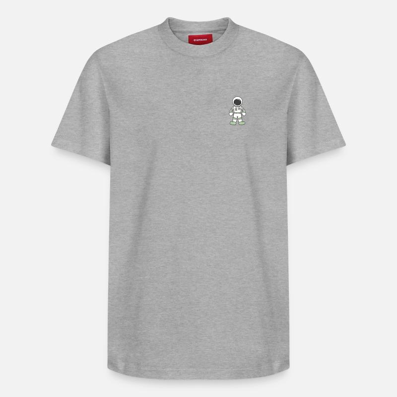 astronaute - T-shirt unisexe décontracté en coton Supima – de SPREAD - gris chiné