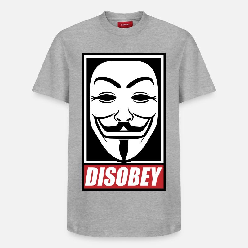 Désobéir Couleurs modifiables - T-shirt unisexe décontracté en coton Supima – de SPREAD - gris chiné