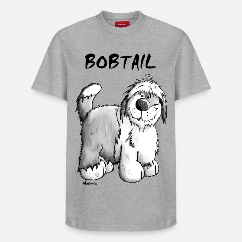Bob der Bobtail - Relaxed Unisex Supima Cotton T-Shirt – von SPREAD - Grau meliert