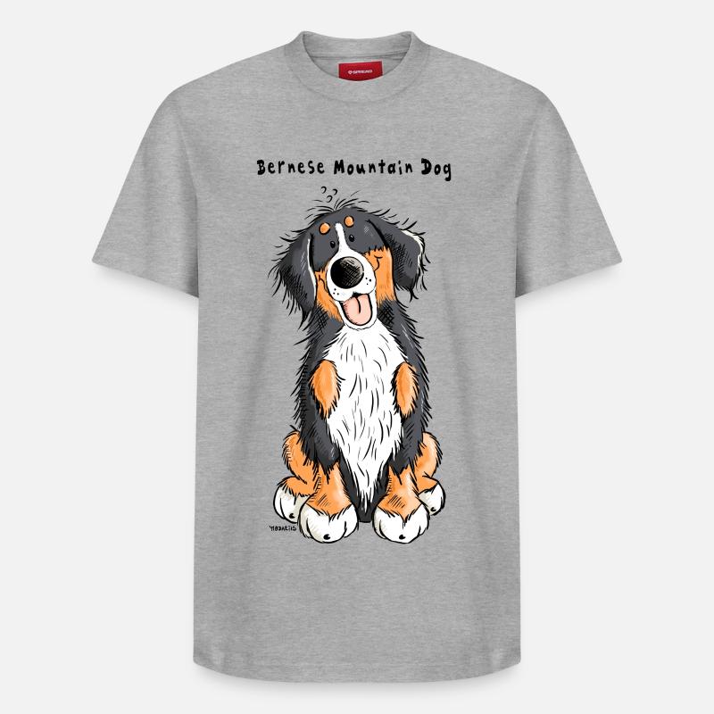 Bouvier bernois - T-shirt unisexe décontracté en coton Supima – de SPREAD - gris chiné