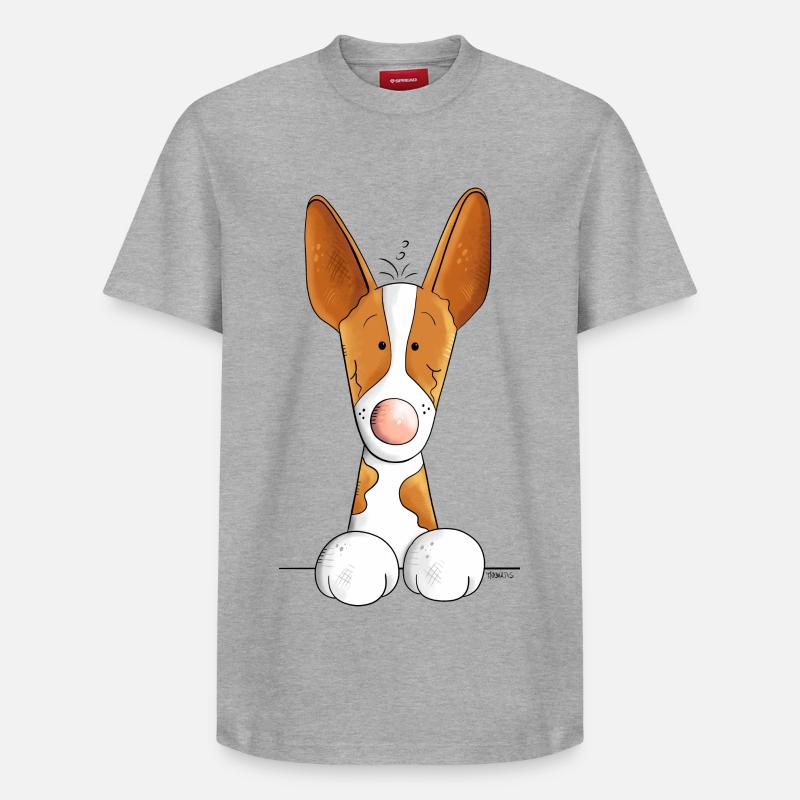 Chien de garenne des Canaries - T-shirt unisexe décontracté en coton Supima – de SPREAD - gris chiné