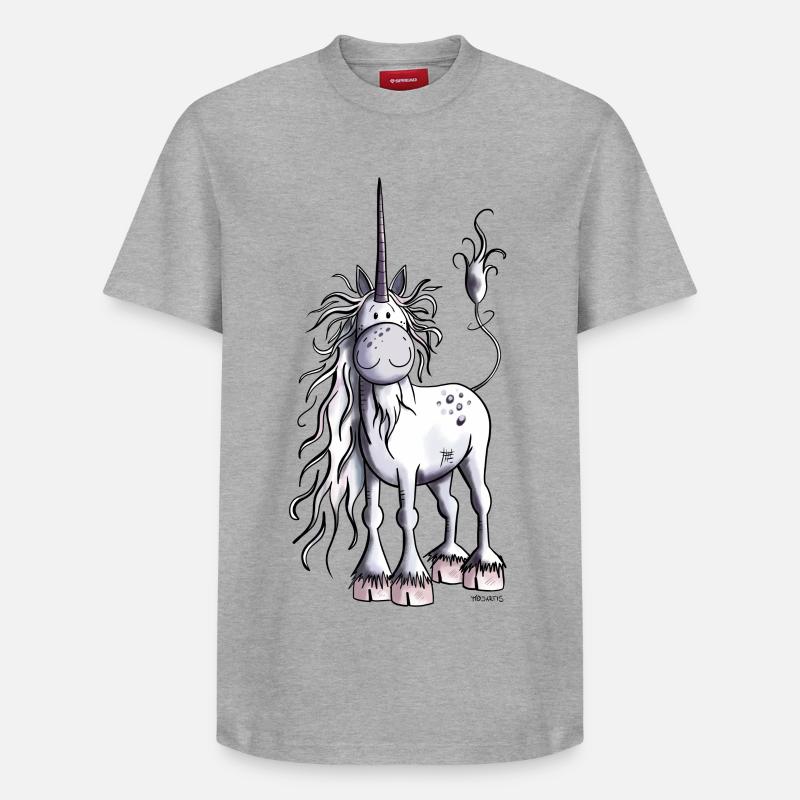 Es ist Einhorn Zeit - Relaxed Unisex Supima Cotton T-Shirt – von SPREAD - Grau meliert