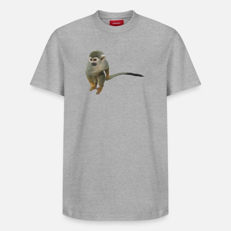 Affe - Relaxed Unisex Supima Cotton T-Shirt – von SPREAD - Grau meliert