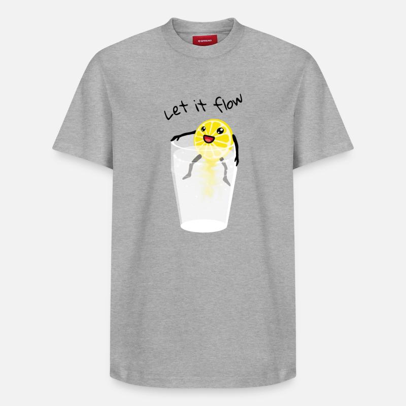 Let-it-flow - Relaxed Unisex Supima Cotton T-Shirt – von SPREAD - Grau meliert