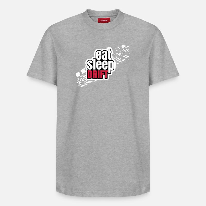 Eat Sleep Drift - Relaxed Unisex Supima Cotton T-Shirt – von SPREAD - Grau meliert