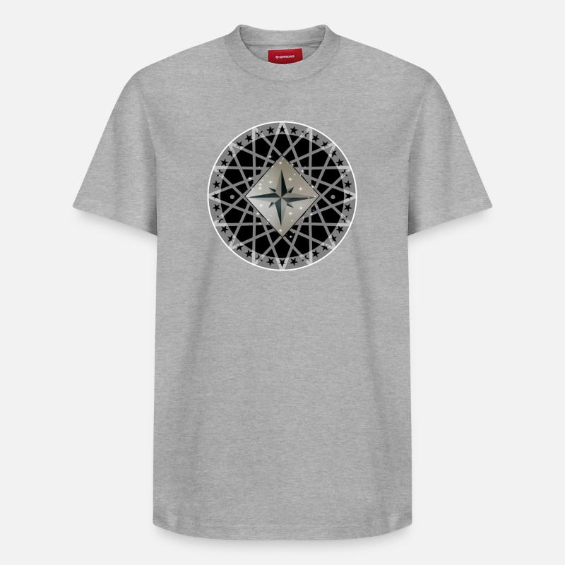 Wind Rose - T-shirt unisexe décontracté en coton Supima – de SPREAD - gris chiné