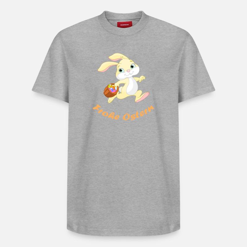 Pâques - T-shirt unisexe décontracté en coton Supima – de SPREAD - gris chiné