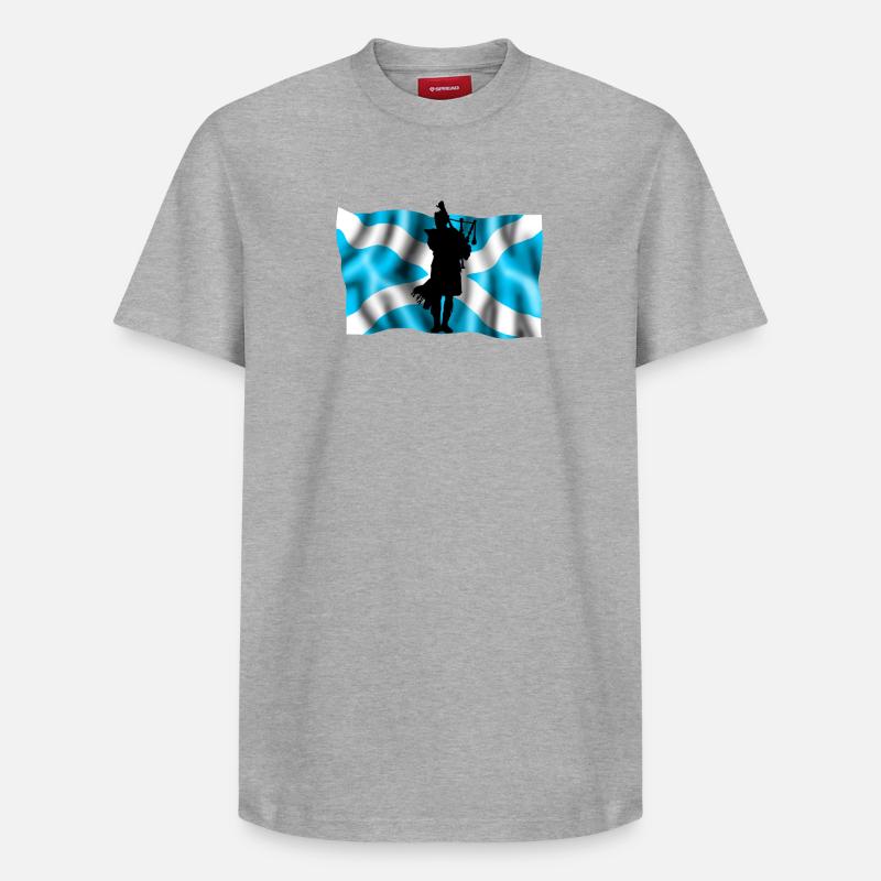 ecosse - T-shirt unisexe décontracté en coton Supima – de SPREAD - gris chiné