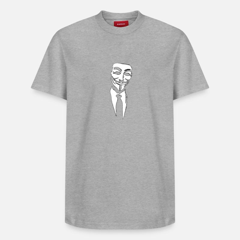 Anonymous - Relaxed Unisex Supima Cotton T-Shirt – von SPREAD - Grau meliert