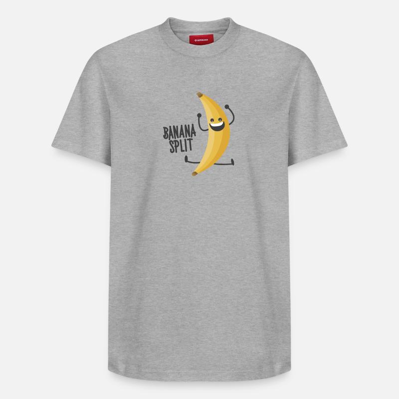 Banana Split - T-shirt unisexe décontracté en coton Supima – de SPREAD - gris chiné