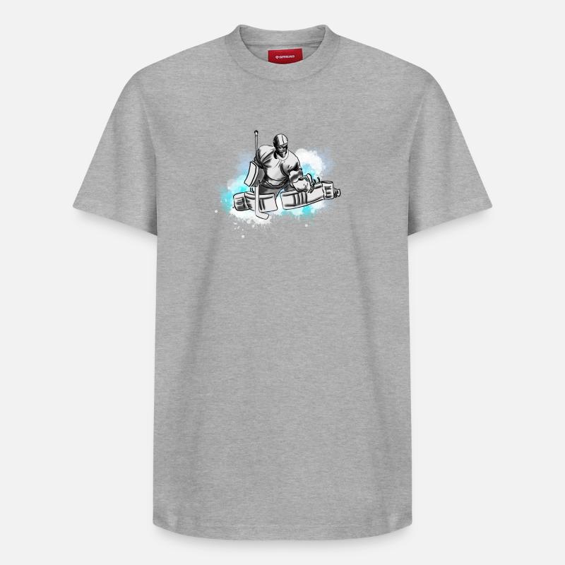 Hockey - T-shirt unisexe décontracté en coton Supima – de SPREAD - gris chiné