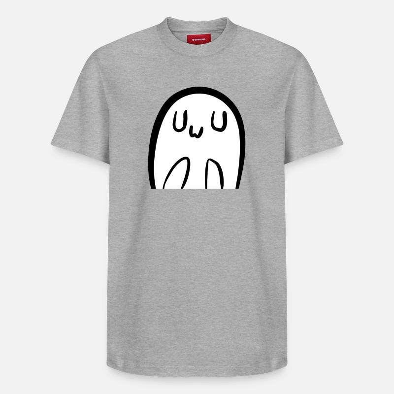 Fantôme UwU mignon - T-shirt unisexe décontracté en coton Supima – de SPREAD - gris chiné