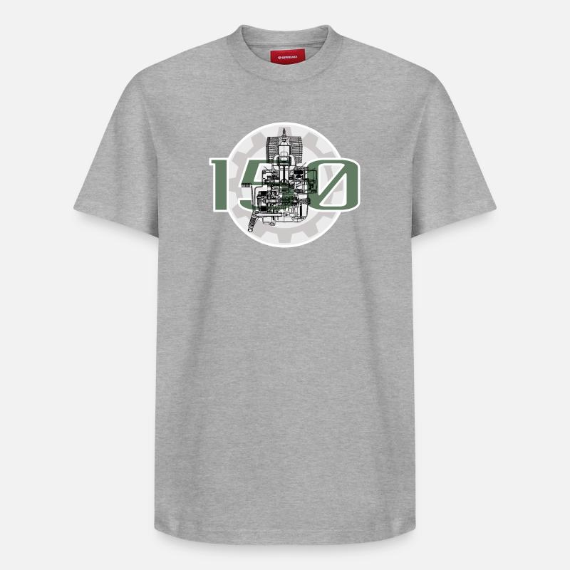 Simson MZ 150 - Relaxed Unisex Supima Cotton T-Shirt – von SPREAD - Grau meliert