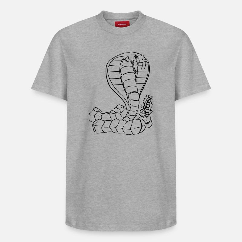 Cobra Vector - T-shirt unisexe décontracté en coton Supima – de SPREAD - gris chiné