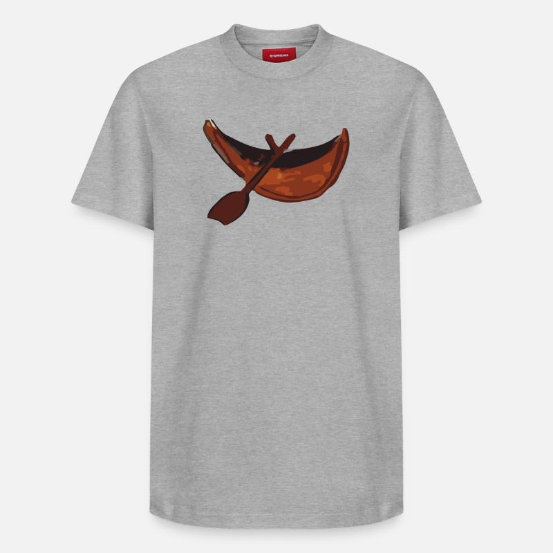 canoë - T-shirt unisexe décontracté en coton Supima – de SPREAD - gris chiné