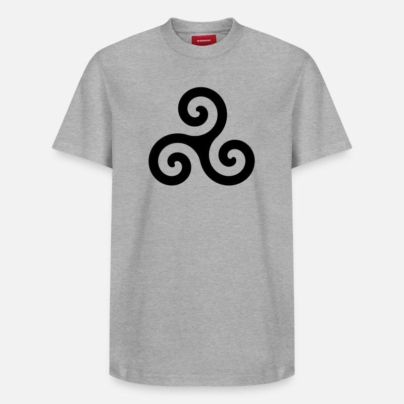 Triskell - T-shirt unisexe décontracté en coton Supima – de SPREAD - gris chiné