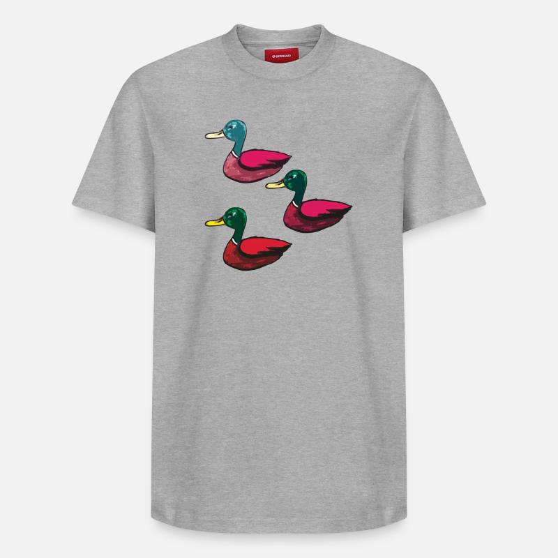 Canards pack de trois - T-shirt unisexe décontracté en coton Supima – de SPREAD - gris chiné