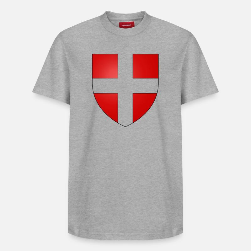 Savoie - T-shirt unisexe décontracté en coton Supima – de SPREAD - gris chiné