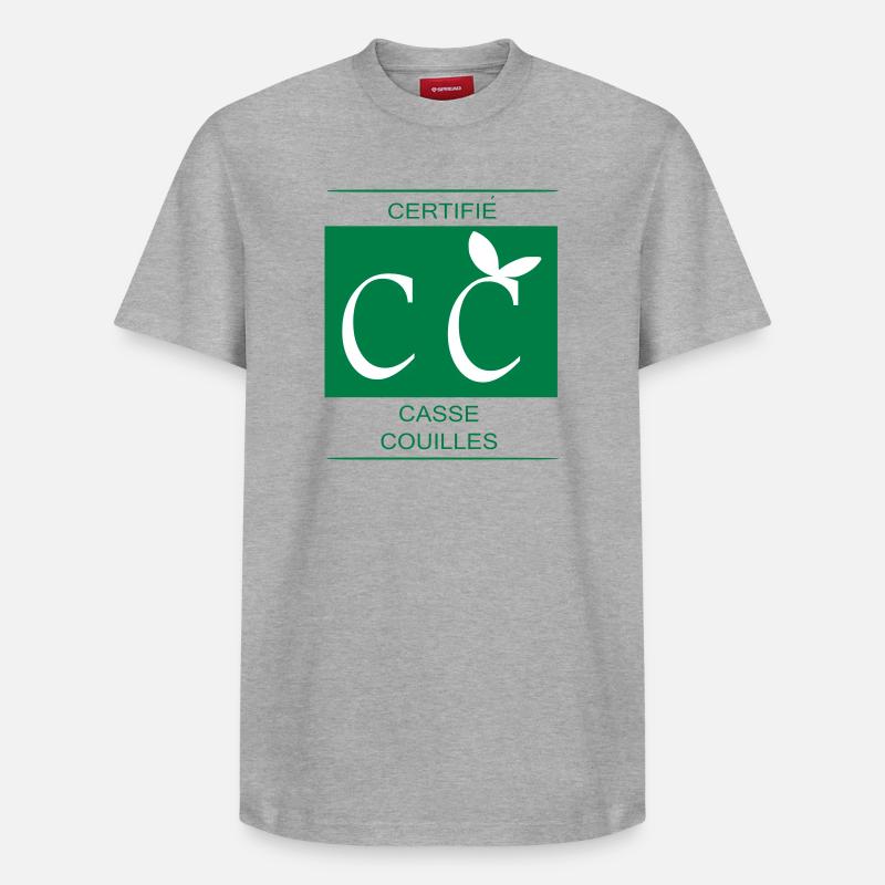 certifié casse couilles - T-shirt unisexe décontracté en coton Supima – de SPREAD - gris chiné