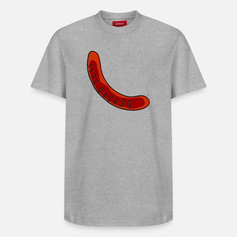 Wurst oder Bratwurst - Relaxed Unisex Supima Cotton T-Shirt – von SPREAD - Grau meliert