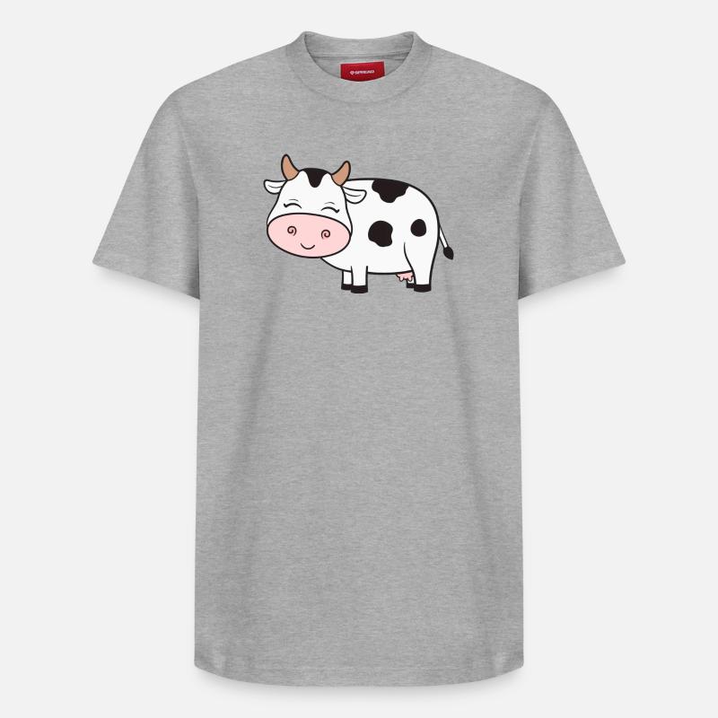 Vache Vaches - T-shirt unisexe décontracté en coton Supima – de SPREAD - gris chiné